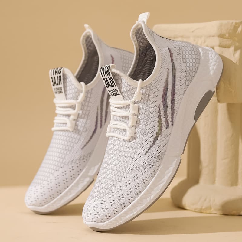 Men's Shoes Manufacturer 2024 Spring Summer New Style Men's Shoes Cross-border Foreign Trade Breathable Casual Trend Sports Shoes Men Wholesale