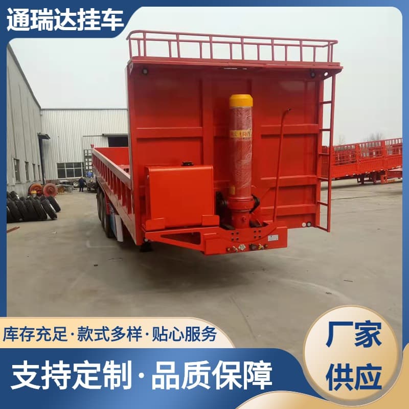 Container rear-tipping dump semi-trailers, front-top 40-inch container transport semi-trailers, and goose-neck dump trucks.