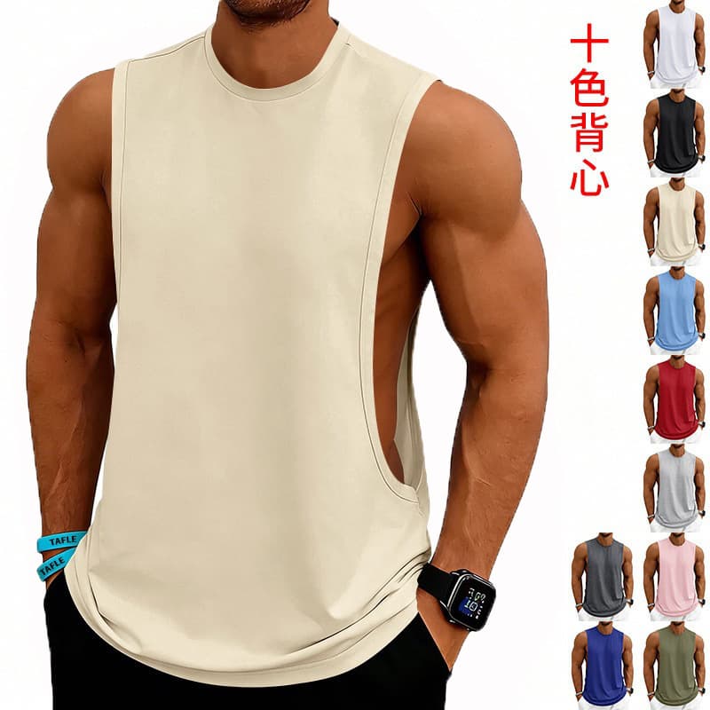 Cross-border Amazon Sports Sleeveless Spring and Summer Running Training Basketball Loose Men's Large Size Fitness GYM Vest