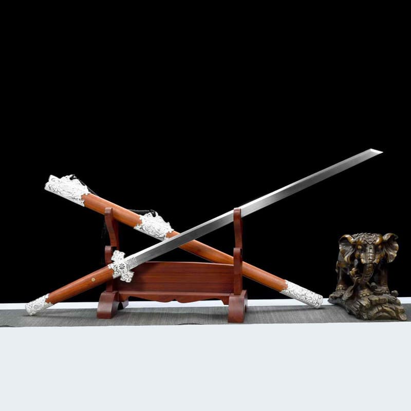 High Manganese Steel Qilin Tang Sword, Longquan Sword, Cold Weapon, Long Sword, Metal Treasure Sword, Tang Hengdao, Real Sword, Decorative, Unsharpened
