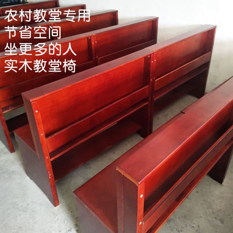 New Simple Wooden Narrow Short Bench for Rural Church Chapel, Armless Space-Saving Customizable