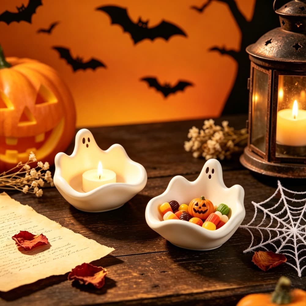 Resin Silicone Mold Ghost Storage Bowl Shape Mold DIY Aromatherapy Candle Holder Gypsum Flower Pot Epoxy Resin Pouring
