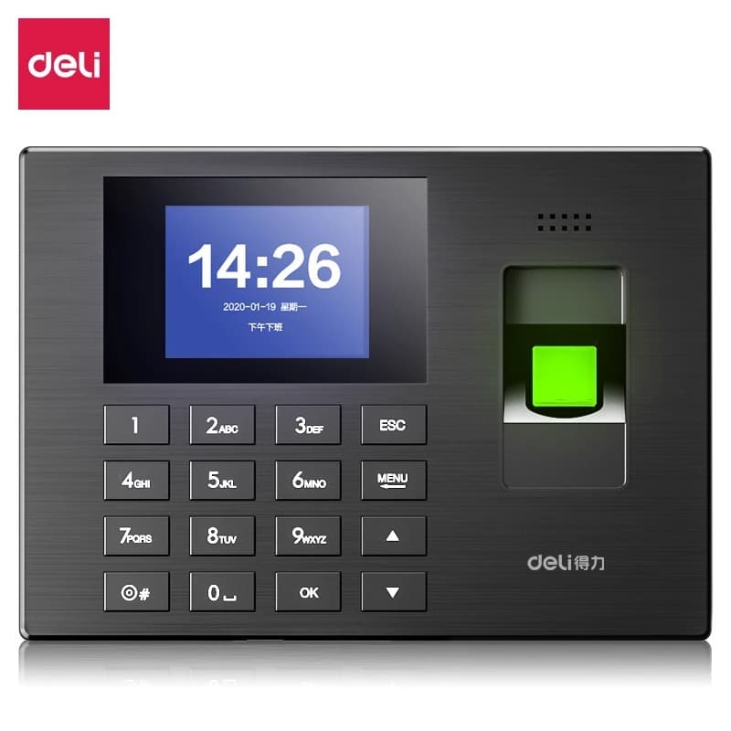 Deli 3960S smart attendance machine, fingerprint punch card machine, fingerprint recognition, no software installation required, three simple steps