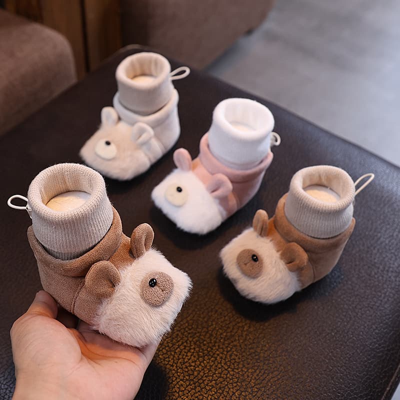 Autumn Winter Thickened Children Socks Warm Baby Mid-Calf Socks Anti-Slip Infant Socks Cartoon Learning Walk Floor Socks Winter