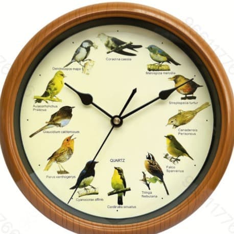 Amazon Hot Selling Cuckoo 10/13 inch Round Wall Clock with Hourly Bird Call Christmas Music