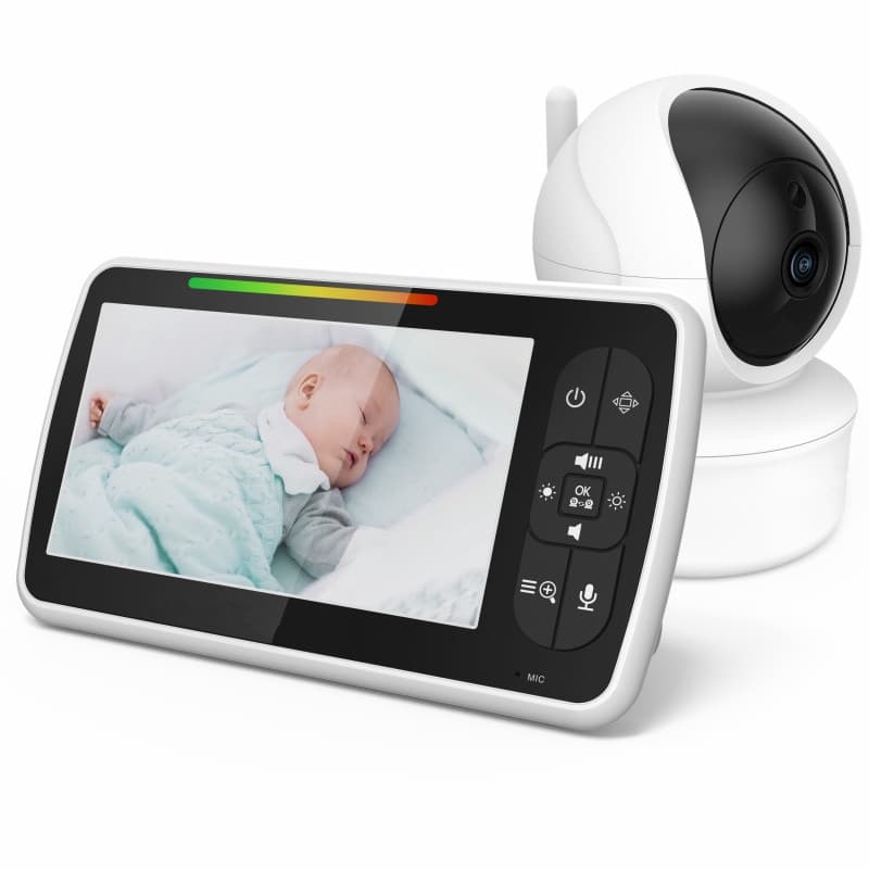 [Factory] SM650 5-inch HD Baby Monitor, Care Monitor, Baby Camera (Cross-border E-commerce)
