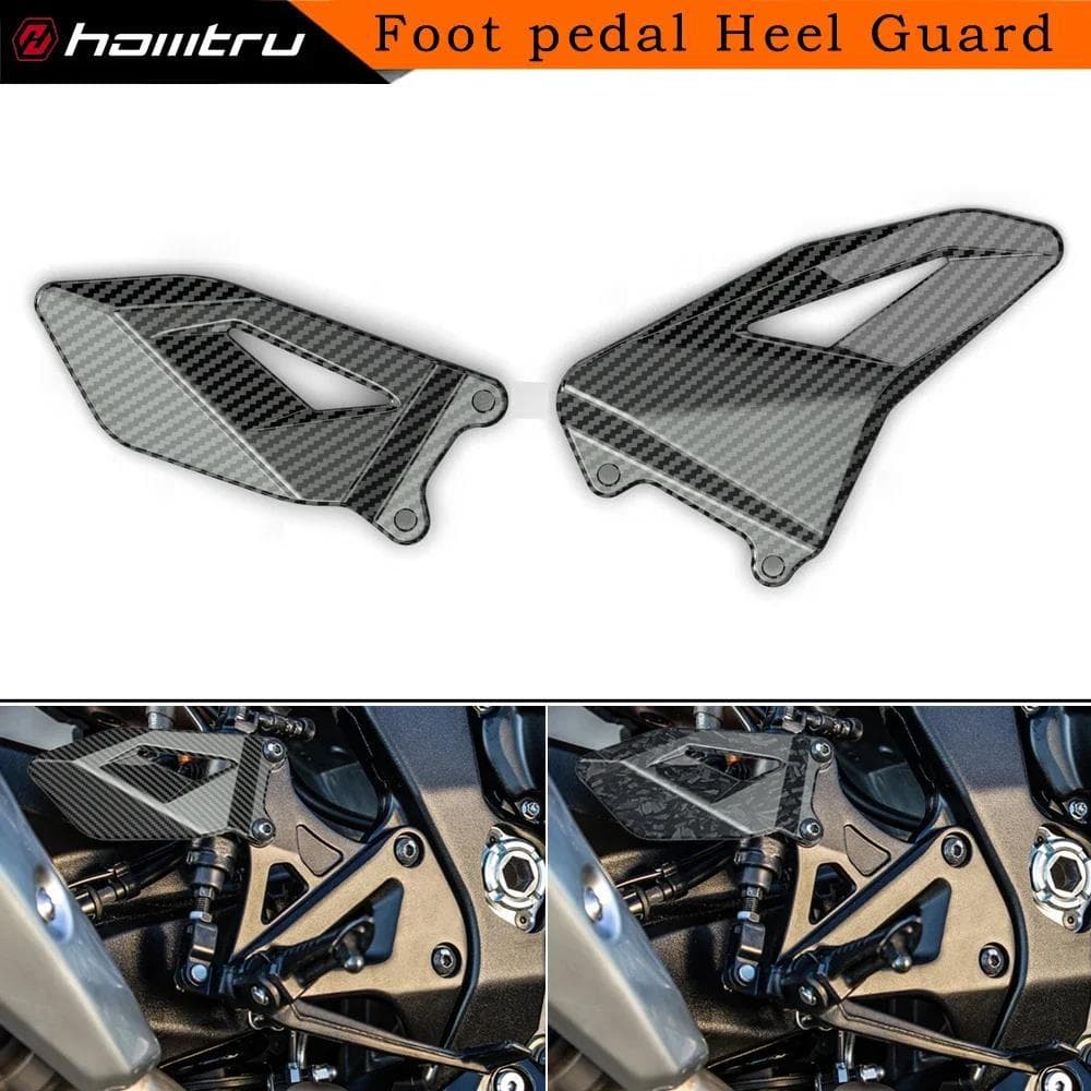 Suitable for Suzuki GSXR1000 2017-2024 pedal heel modification pedal wings decorative carbon fiber pattern