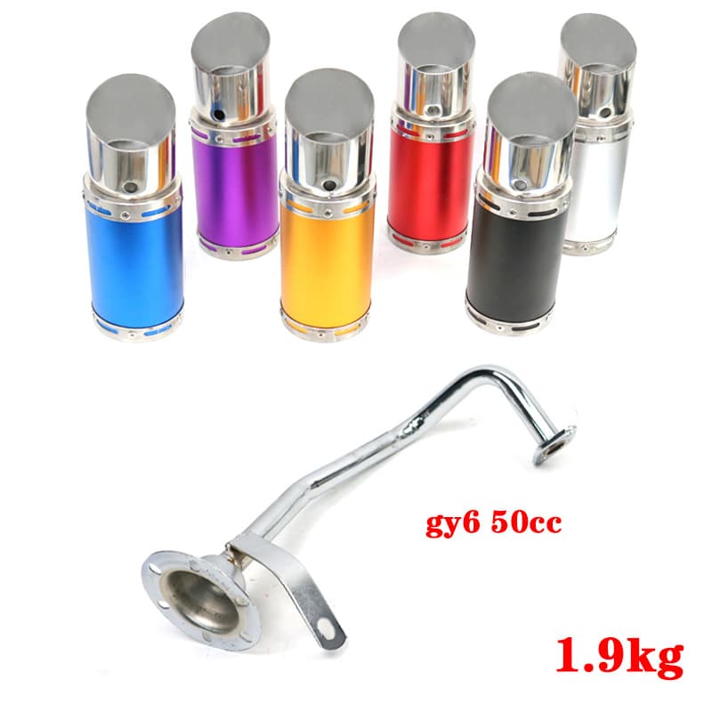 Universal Stainless Steel Exhaust Pipe for Motorcycles GY6125 Exhaust Tip - 7-Inch Large Slant Cut Set Exhaust Tip