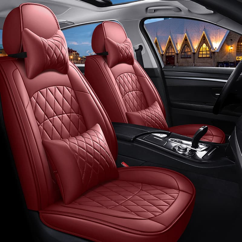 Leather Car Seat Covers for Honda Civic CRV Jade City Edge Spirior Custom Fit Full Coverage Seat Covers