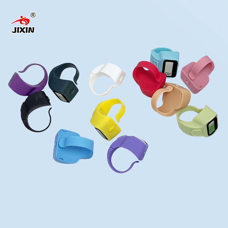 Ring counter with LED light, silicone paint mini portable electronic counter, people flow counter