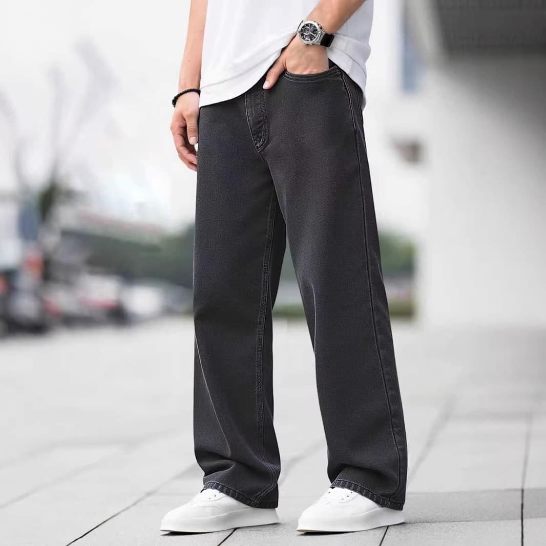 Cross-border exclusive for Amazon and independent sites in Europe and America, children and teenagers boys' simple denim loose straight-leg pants