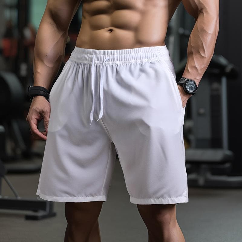 Quick-Dry Mesh Shorts Men's Fitness Training American Basketball Running Mid-Length Loose Above-Knee Sports 5-Inch Shorts