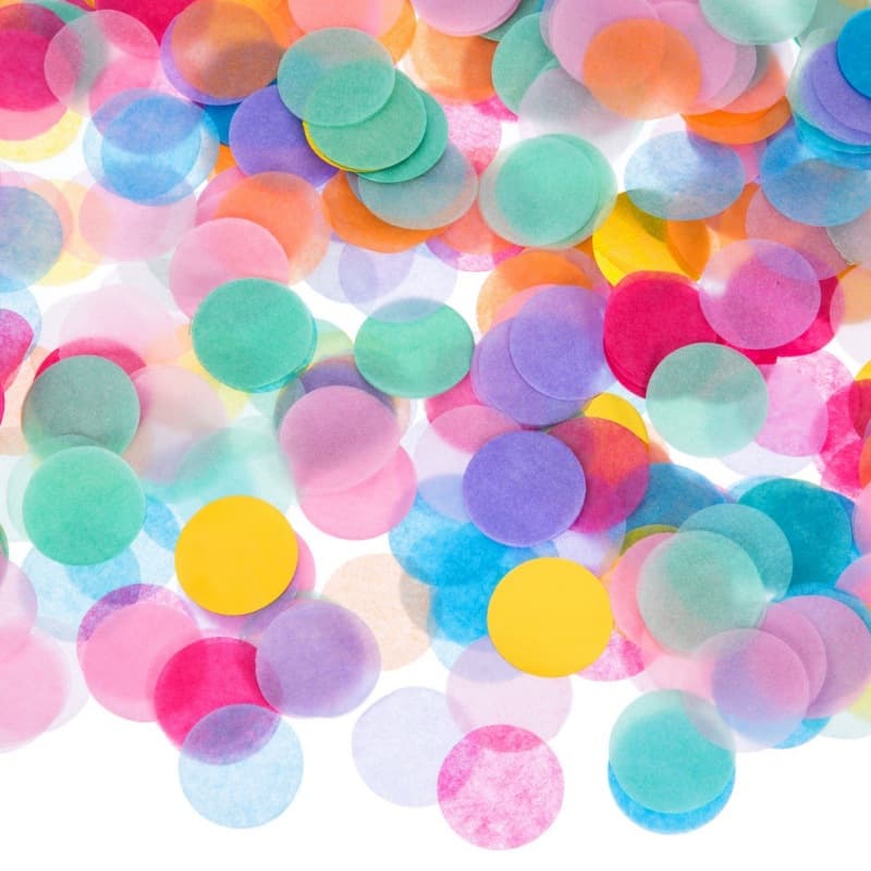 2.5cm 1000-Pack Round Confetti for Wedding Birthday Party Hand Toss Decoration Transparent Balloon Filler