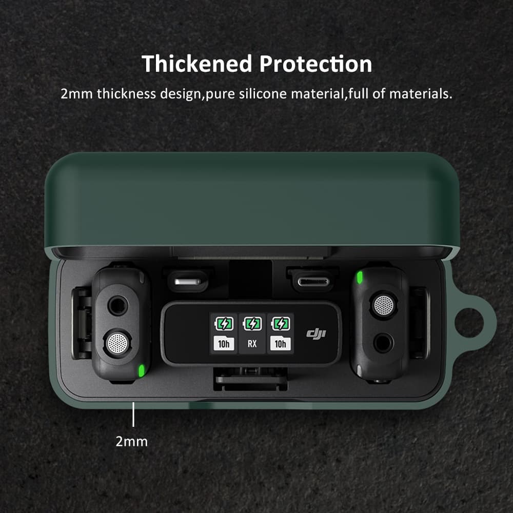 Cross-border New Product Compatible with DJI DJL Mic Wireless Microphone Action2/OM5 Silicone Protective Case Charging Case