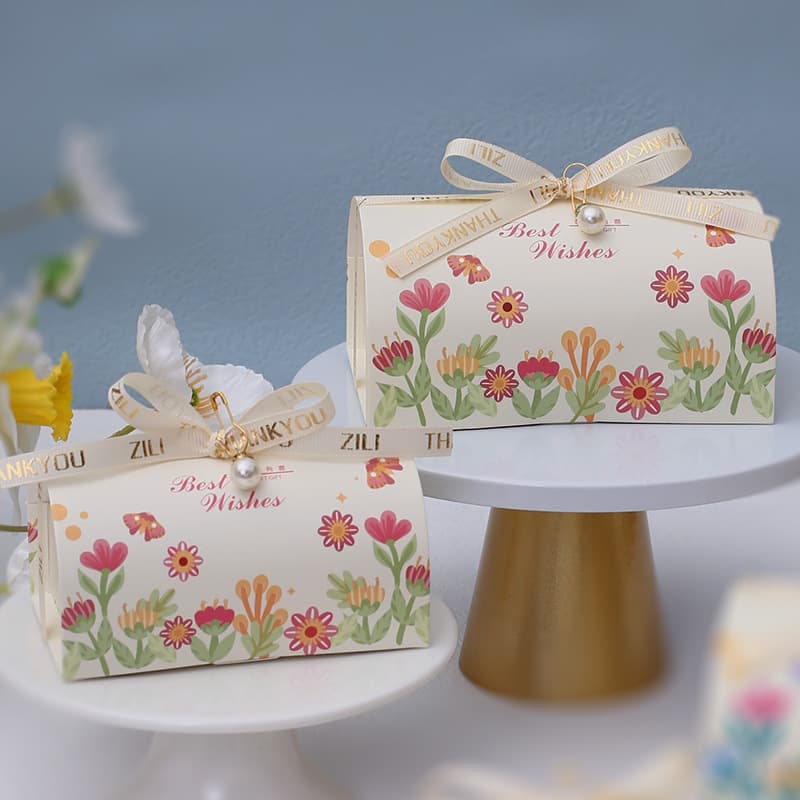 Rustic Pastoral Wedding Candy Box, Favor Gift Box, Return Gift, Party Gift Box