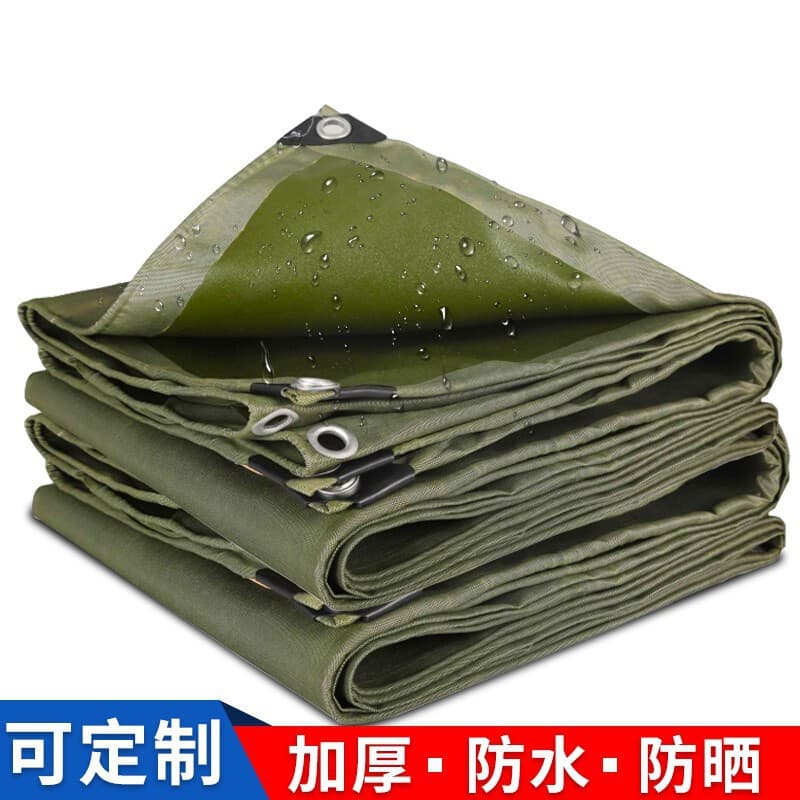 Canvas thickened wear-resistant waterproof, sunproof outdoor oilcloth for trucks, coated silicone rainproof, sunshade tarpaulin wholesale.