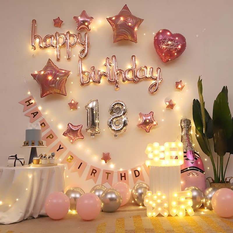 2023 Birthday Balloons for Boyfriend Decoration Background Wall 18th Birthday Party Scene Decor for Boys and Girls