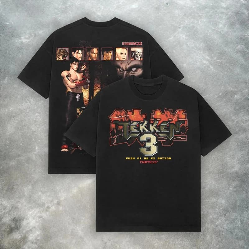 【Cross-border EU Size】Tekken 3 T-Shirt Men's Anime Games Shirt Cotton