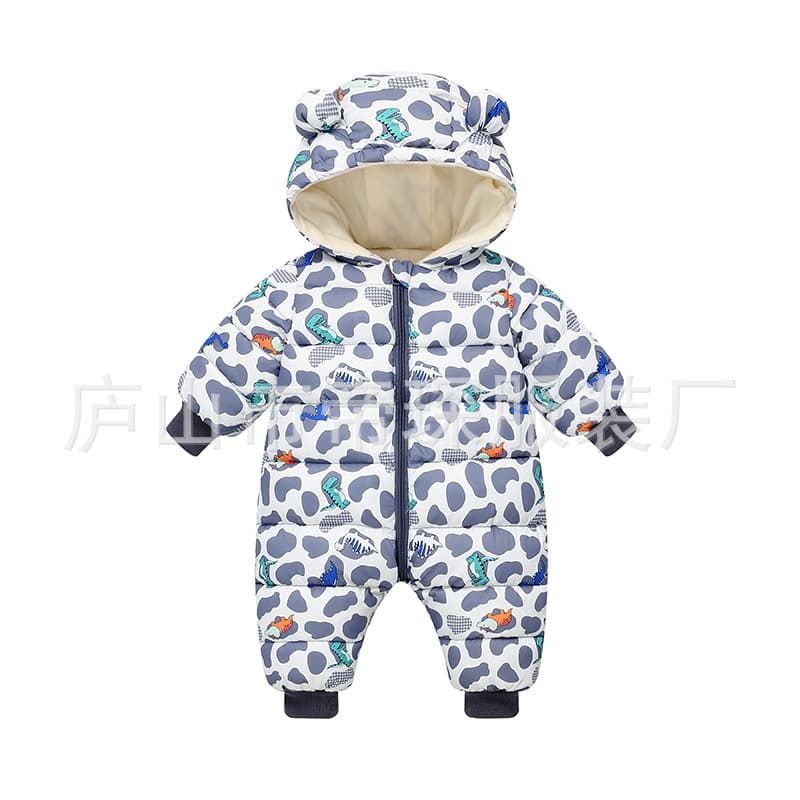 Baby Clothes Autumn Winter Jumpsuit Newborn Thickened Romper Cotton Coat Outing Suit Set Jacket Clothes