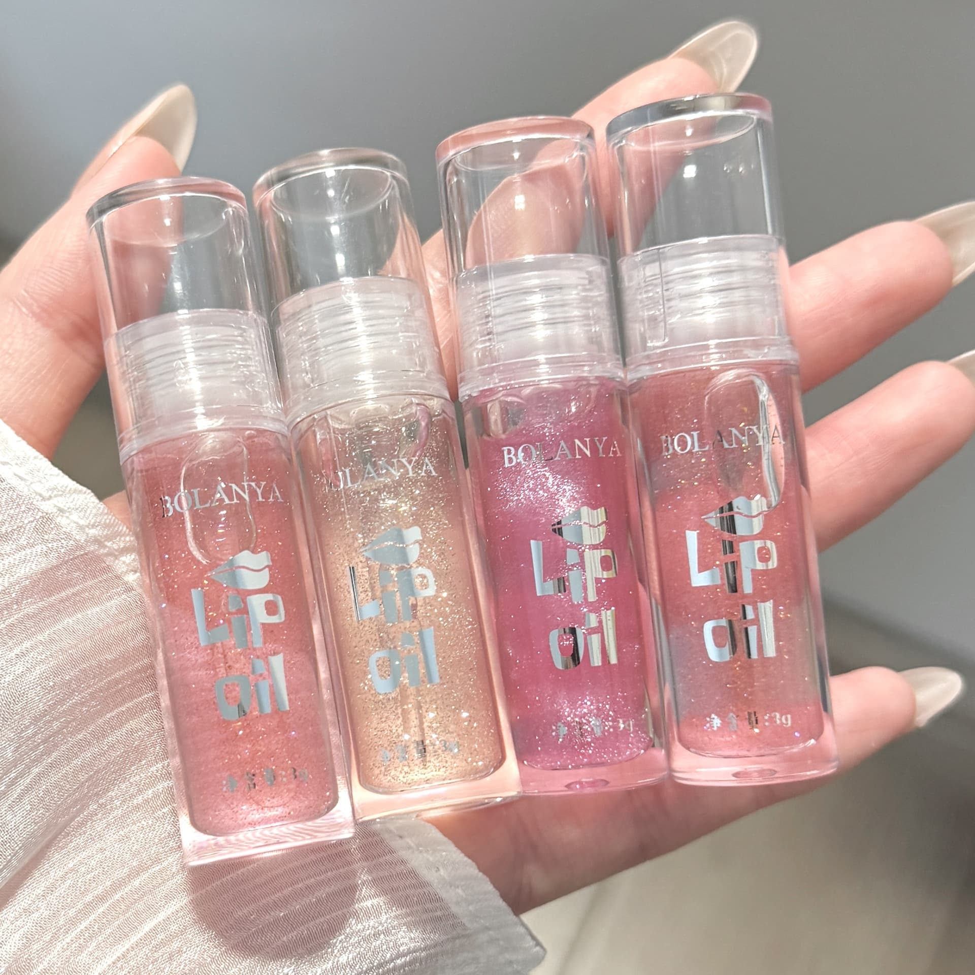 Starlight Glitter Water Gloss Lip Glaze, Atmosphere Glass Lip Gloss, Mirror Finish, Affordable Student Lipstick Lip Gloss Lip Color