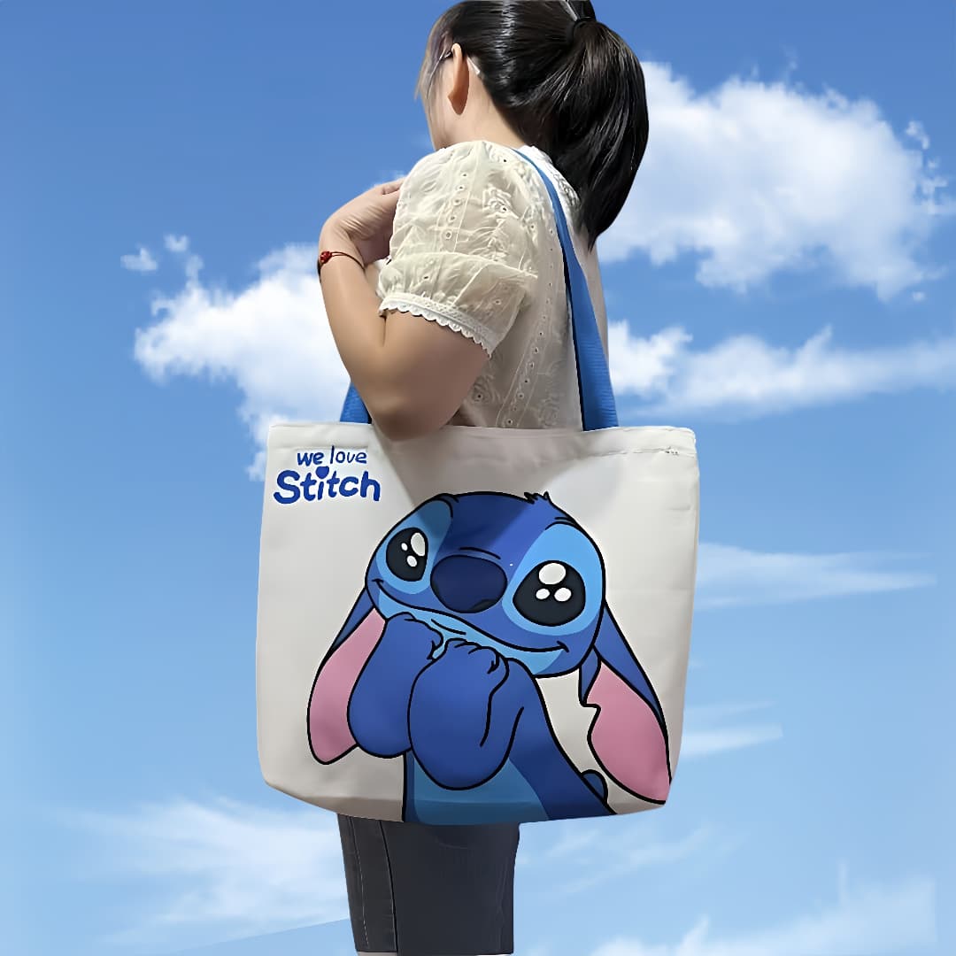 Large Shopping Bag Canvas Bag My Melody Cinnamoroll Kuromi Digital Print Shoulder Bag Handbag Storage