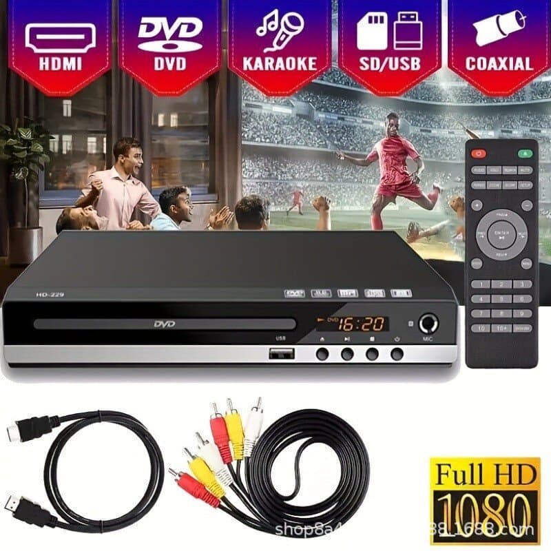 In-Stock Household DVD Player with 229 Movies, EVD Player, Children's VCD Player, Mini CD Player, Portable