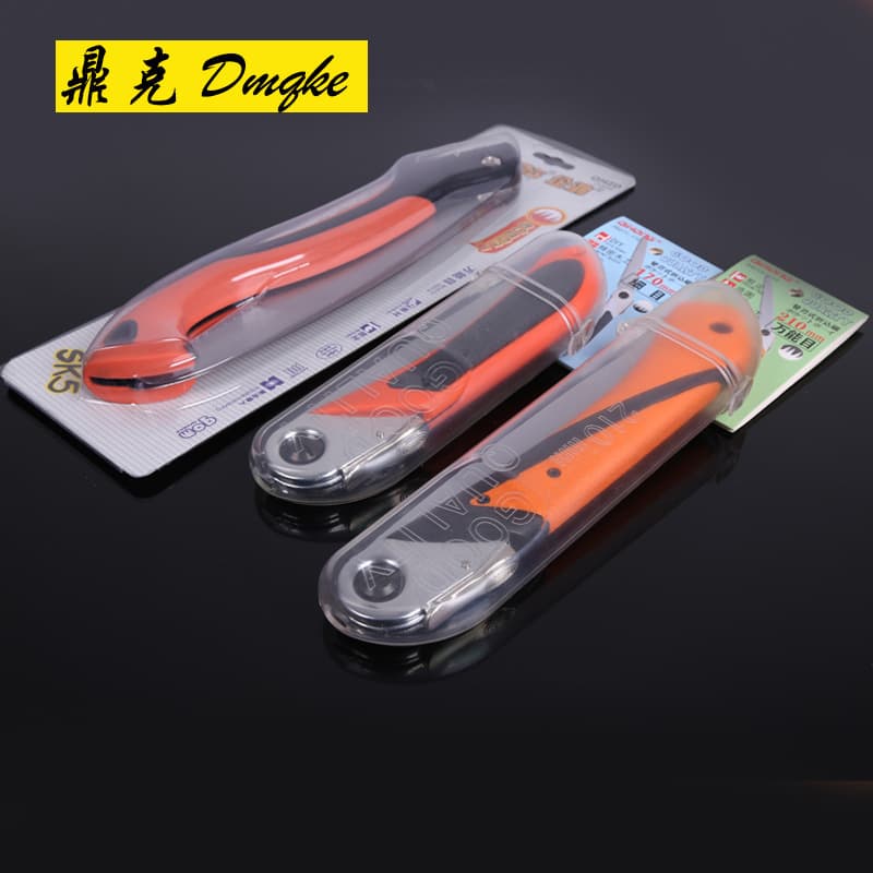 Qihong Folding Saw SK5 Steel Triple-Sided Sharpened Teeth Garden Pruning Saw Zinc Alloy Lock Rubber Handle Gardening Tool