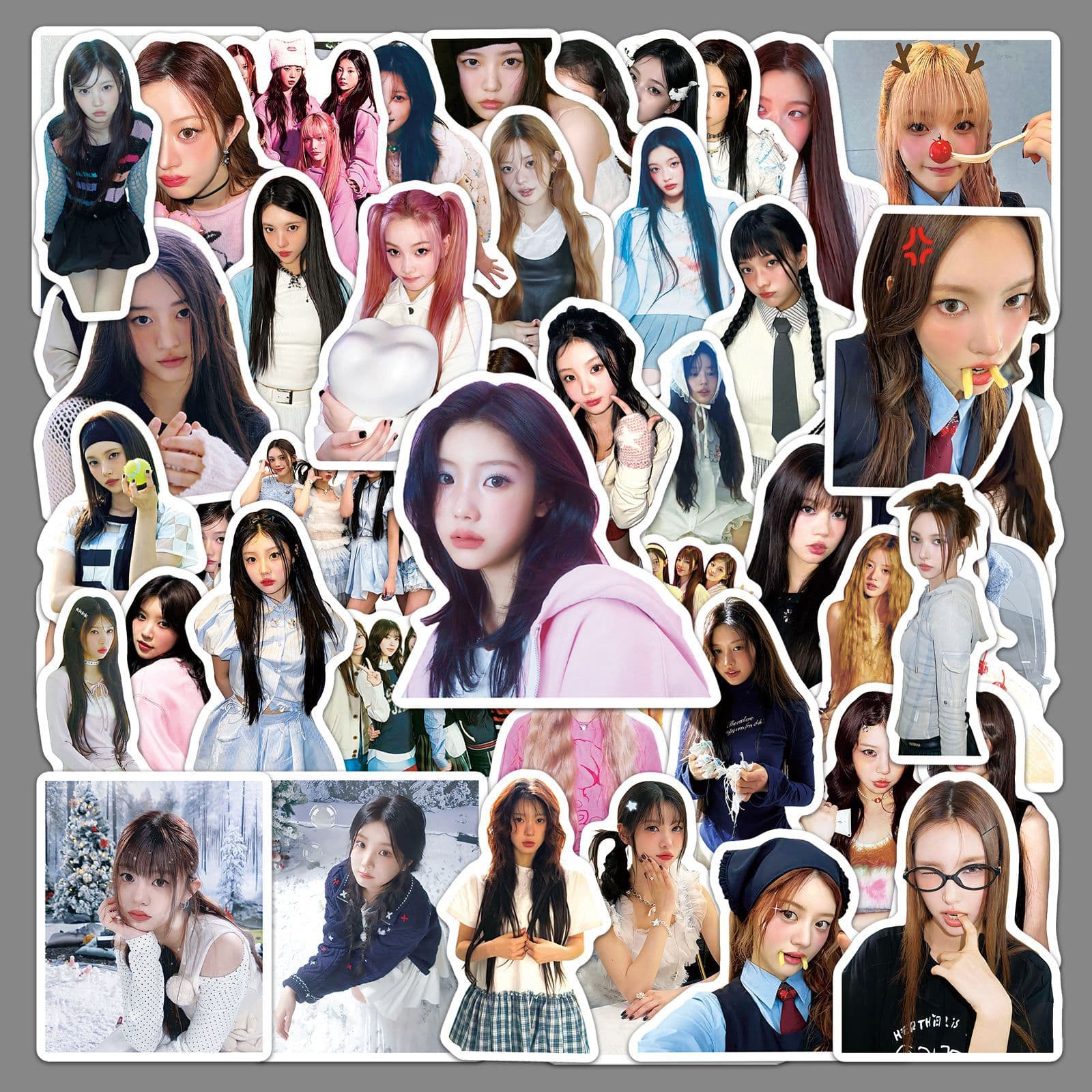 51 ILLIT Stickers K-Pop Girl Group Minju Exquisite HD Waterproof Journal Decoration Luggage Stickers