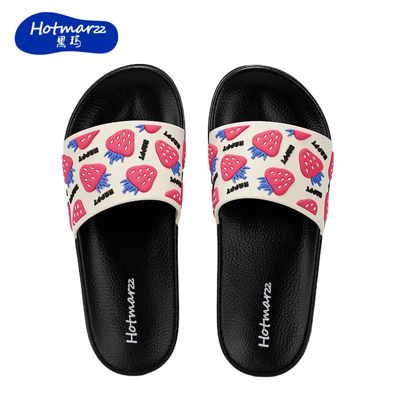 Hotmarzz Women's Bathroom Home Slippers, Cute Non-Slip Shower Slippers, PVC Outdoor Walking Slippers