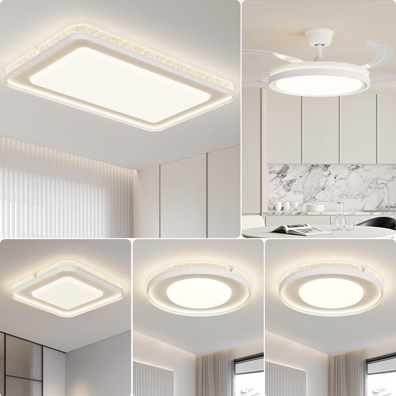 Modern Minimalist White Ceiling Light for Living Room, Bedroom, Hall, New Style Whole House Lighting Set
