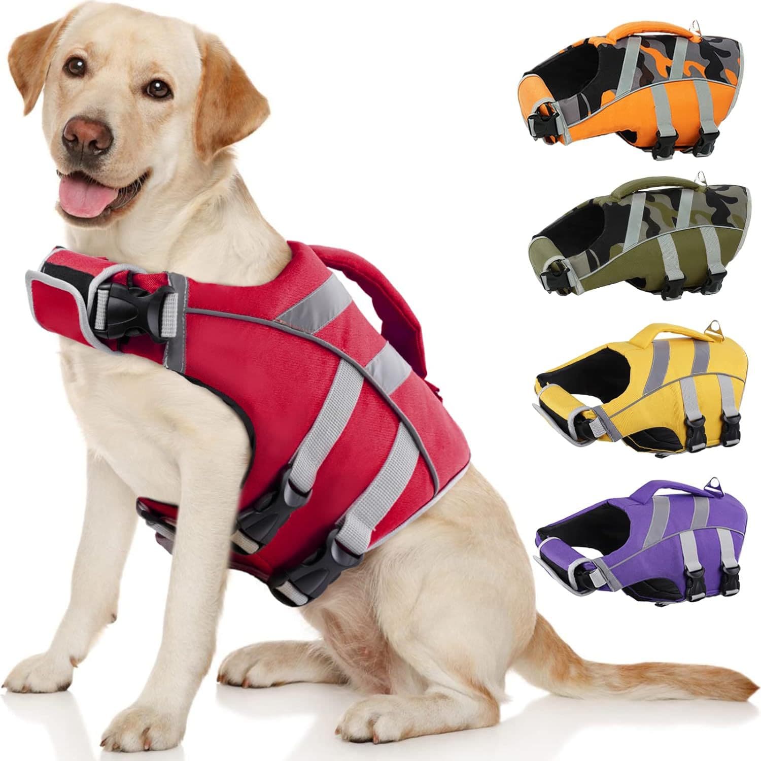 Cross-Border Hot Selling Pet Life Jacket Dog Life Jacket Pet Dog Outdoor Swimming Life Jacket
