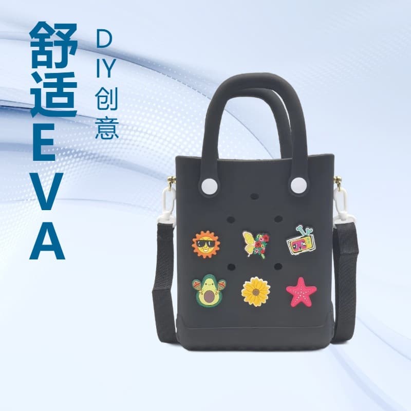 Popular Cross-Border Wholesale Eva Beach Bag Satchel Crossbody Bag Women's Waterproof Rubber Hole Bag DIY Accessories