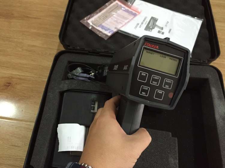 Handheld speedometer Ewig Pro2 low-speed speed measurement device for industrial vehicle speed limits with ticket printing