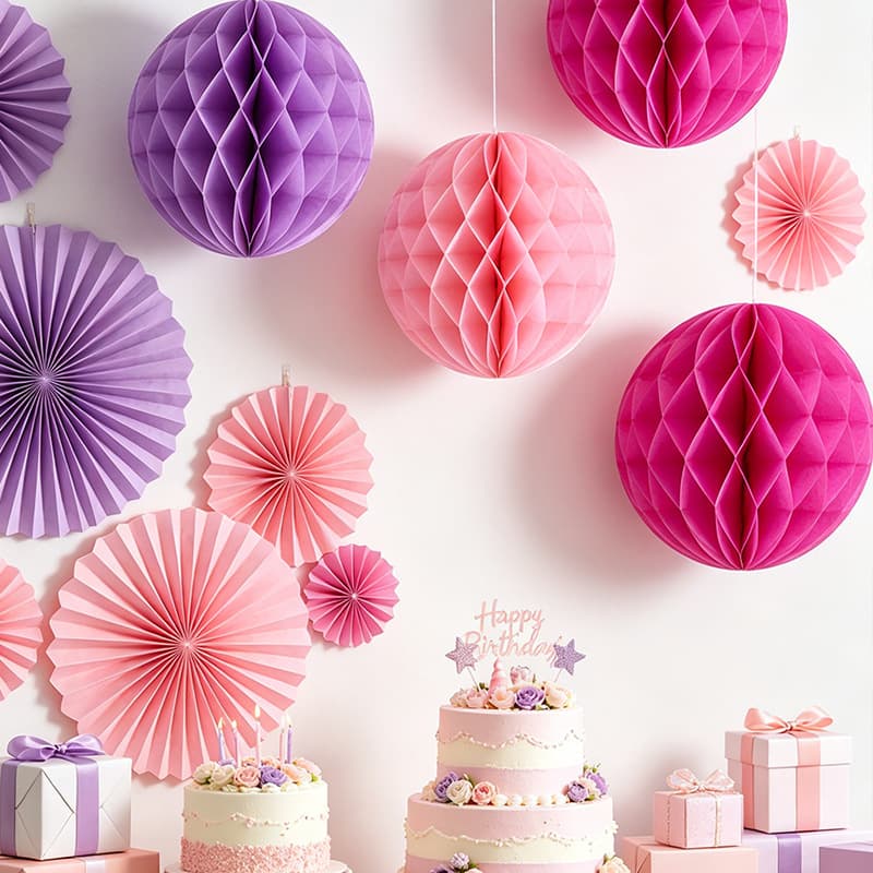 Factory Wholesale Colored Honeycomb Ball Lanterns for Wedding, Wedding Room Decoration, Paper Balls, Birthday Party, Wedding Column Background Decoration