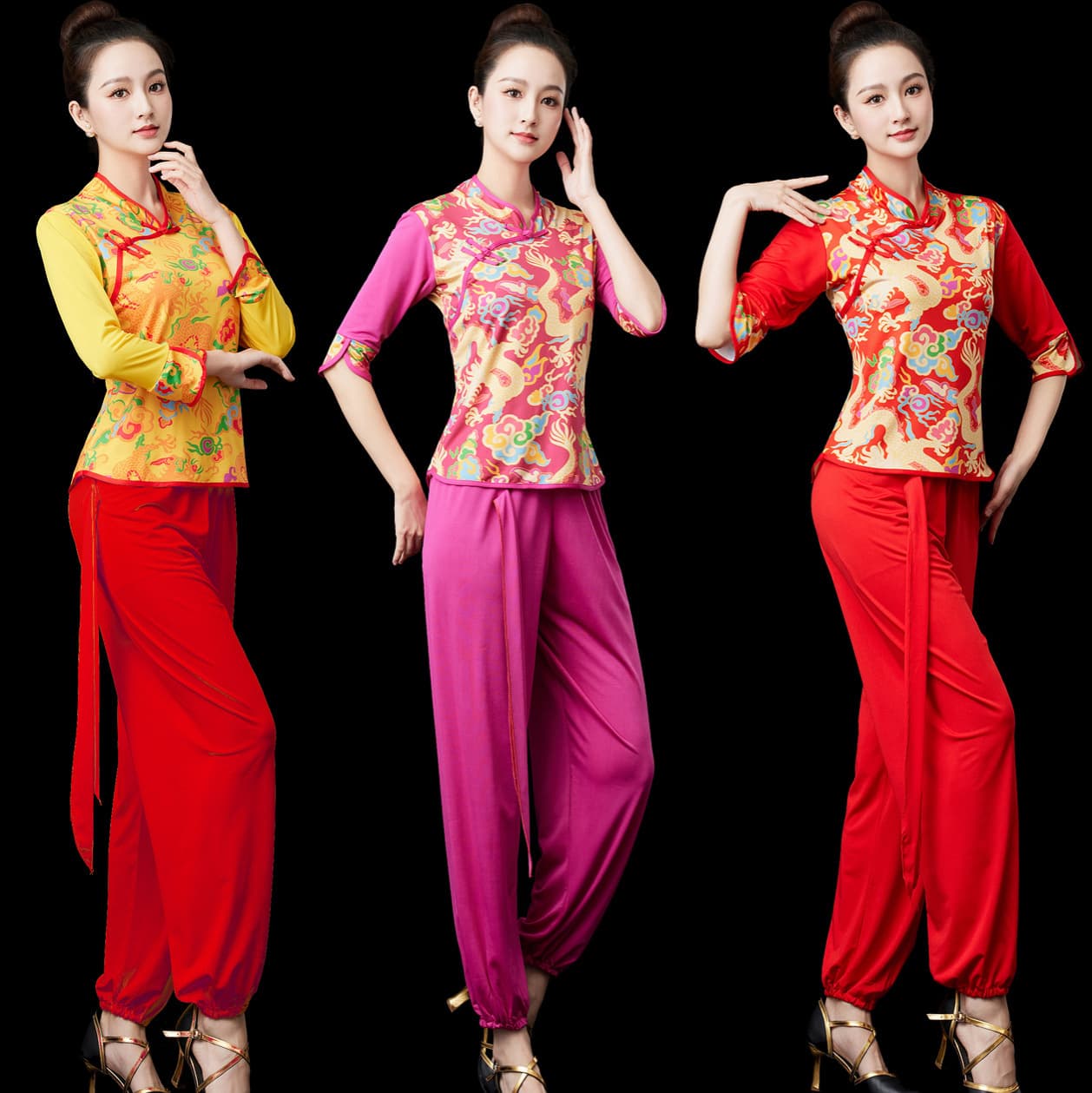Drum Performance Costume Ethnic Drum Team Waist Drum Big Drum Water Drum Dance Costume Chinese Style Festive Dragon Pattern New