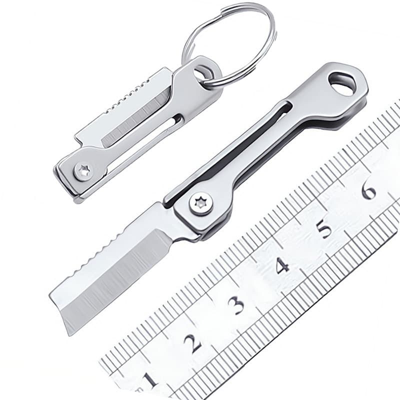Multi-Function Outdoor Knife Stainless Steel Mini Folding Knife Box Cutter Utility Knife Portable Pocket Knife