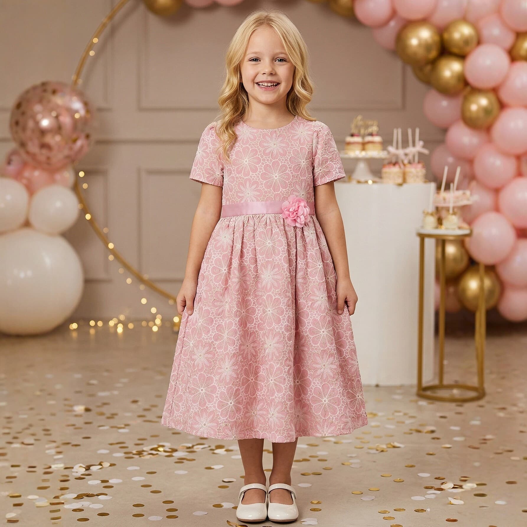 Custom Girls Party Dress Children Princess Dress Wedding Performance Costume Cross-border European and American Dress Customization