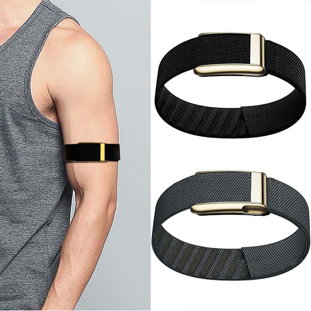 Compatible with Whoop 5.0 PEAK/LIFE Band Elastic Nylon Bicep Strap MG Sports Replacement Armband with U-Frame