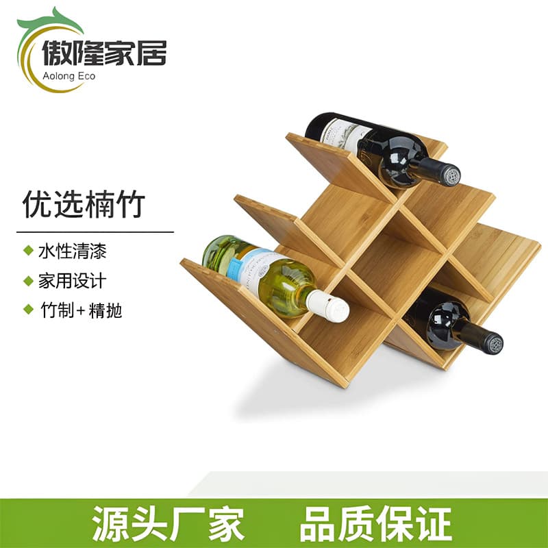 Amazon European-style Wine Display Rack - Bamboo Desktop Red Wine Collection and Display Stand