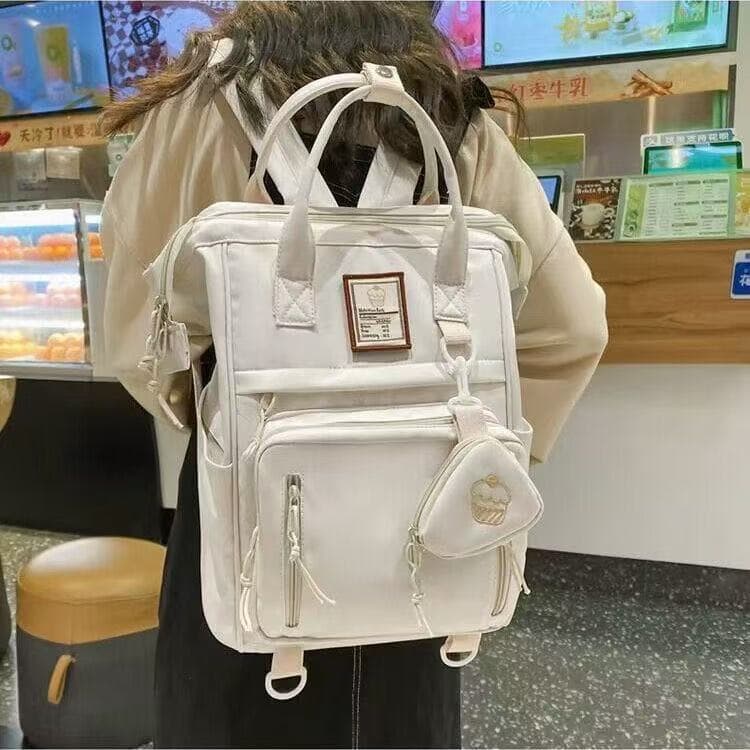 Japanese ins school bag for women Korean high school students and college students campus simple versatile portable backpack travel backpack