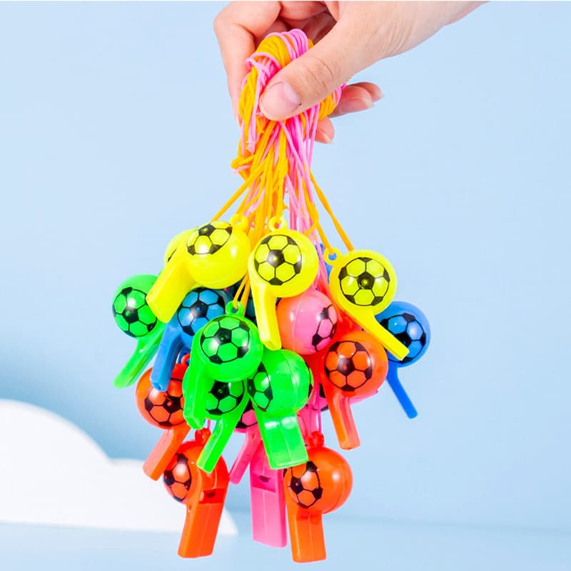 Colorful plastic soccer whistles, referee whistles, whistles, cheering equipment, fan whistles, match supplies