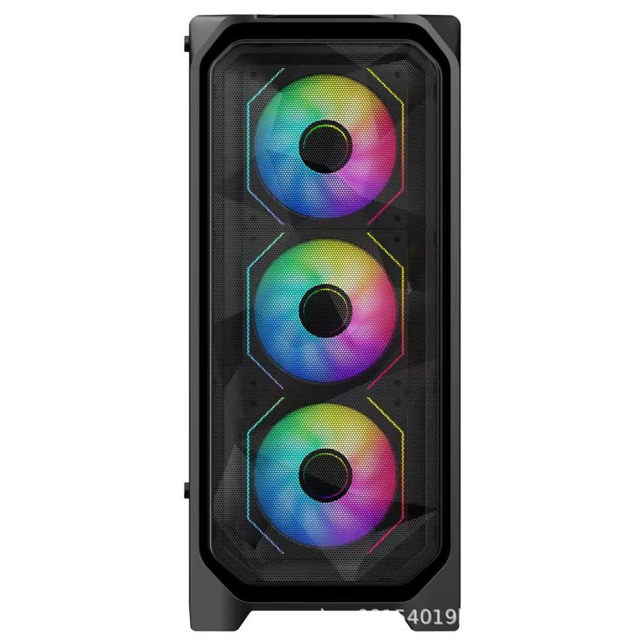 Nine-Tailed Fox T12 Assembled Computer Case Desktop ATX Full-Size Motherboard Full Side Transparent E-Sports Gaming PC Case MATX
