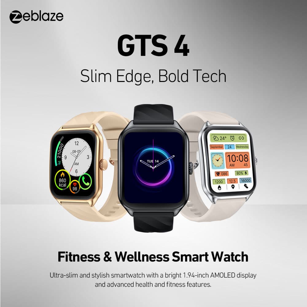 Zeblaze GTS4 Smartwatch 1.94-inch AMOLED Display Bluetooth Calling Heart Rate Monitoring