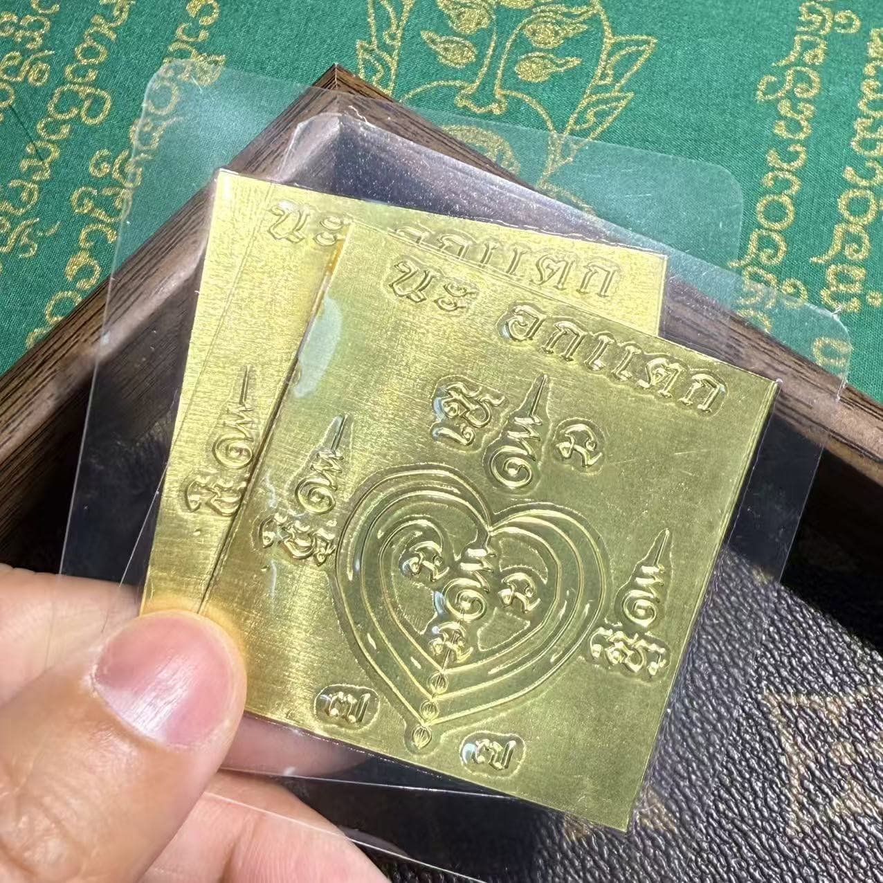 Thai Buddhist Amulet Eight-Text Talisman from Wat Bang Phra Phra Pidta Genuine Temple Amulet