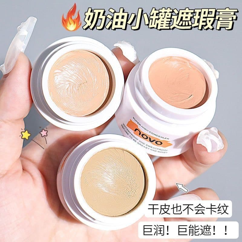 NOVO High-Coverage Concealer Stick - Strong Coverage for Acne Scars, Dark Spots, Dark Circles, Tattoos, Foundation Cream Makeup