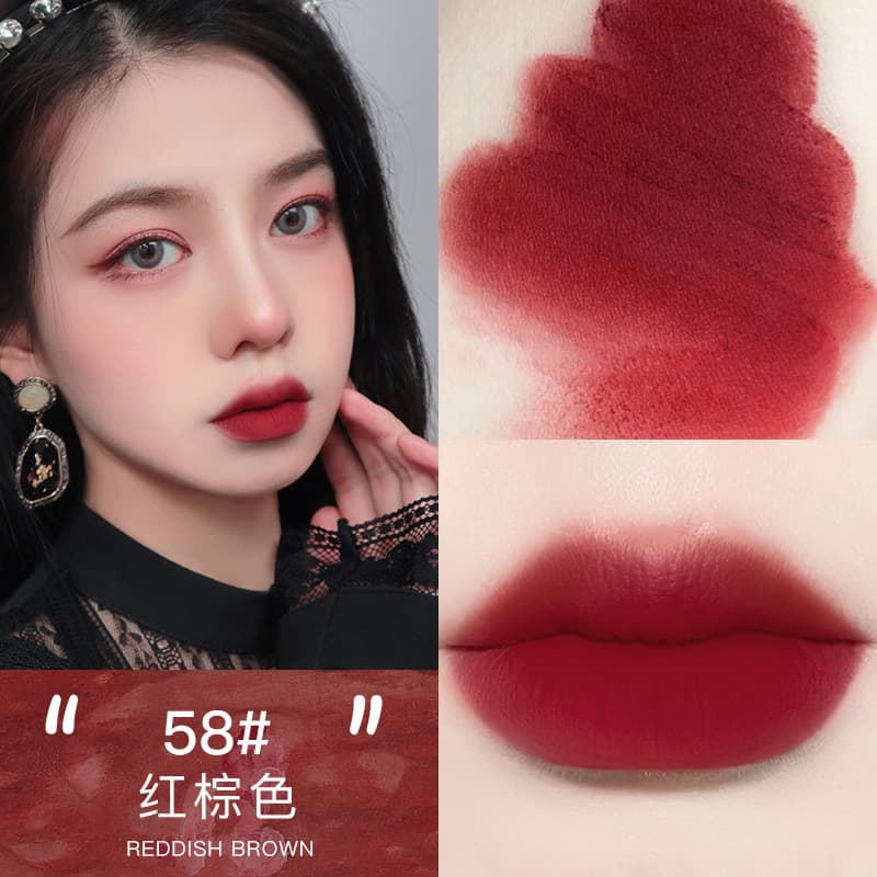 NOVO Silk Mist Velvet Jelly Lip Mud Matte Lip Glaze Student Affordable Lipstick Long-Lasting Color Lip Glaze