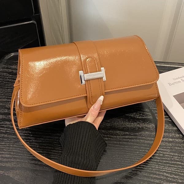 Niche Design Casual Textured Single-Shoulder Bag Women's Bag Vintage Style New Fashion Women's Versatile Underarm Bag Women