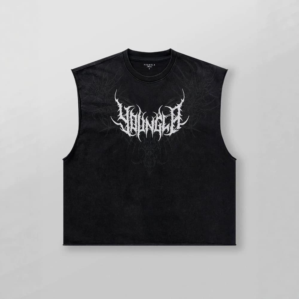 YOUNGLA American Street Style Men's Vest Summer New Jogging Sports Fitness Tank Top Fashion Casual Sleeveless T-Shirt