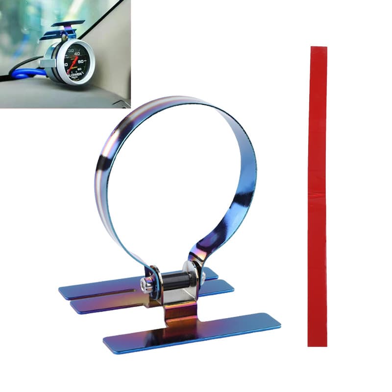Car Modification Gauge Water Temperature RPM Oil Pressure Turbo Pressure Meter Mount, Blue-Baked Racing Swivel Gauge Pod