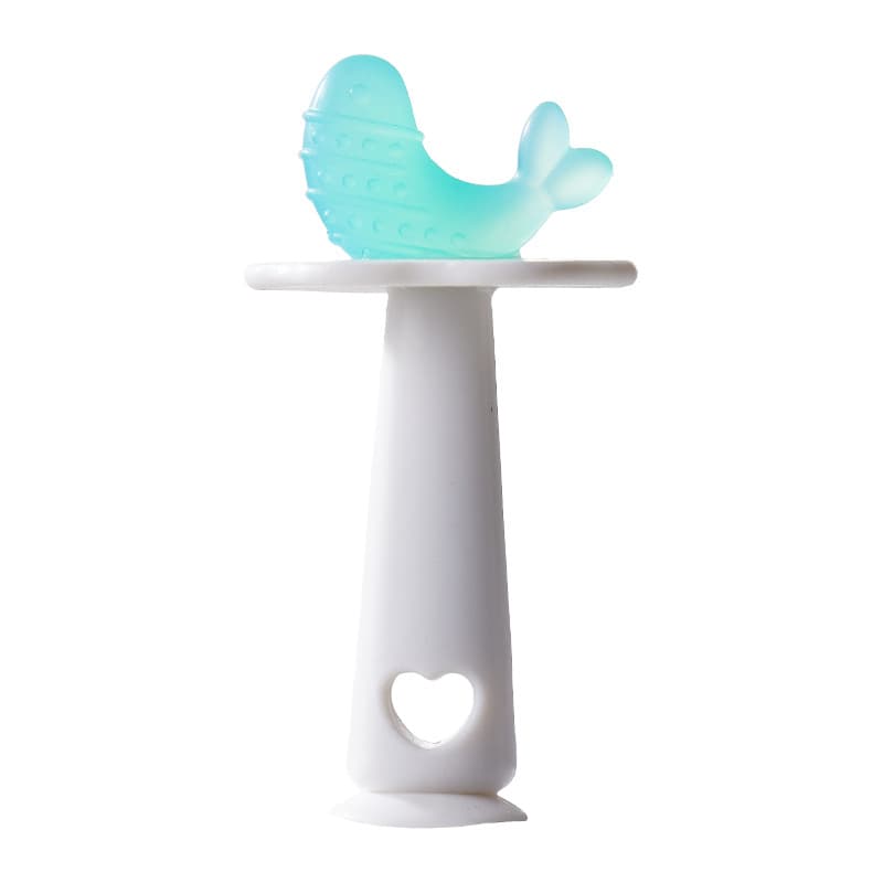 Baby Teether Nano Color Strawberry Teether Two-Color Dolphin Teething Stick Anti-Breastfeeding Bite Toy Factory Direct